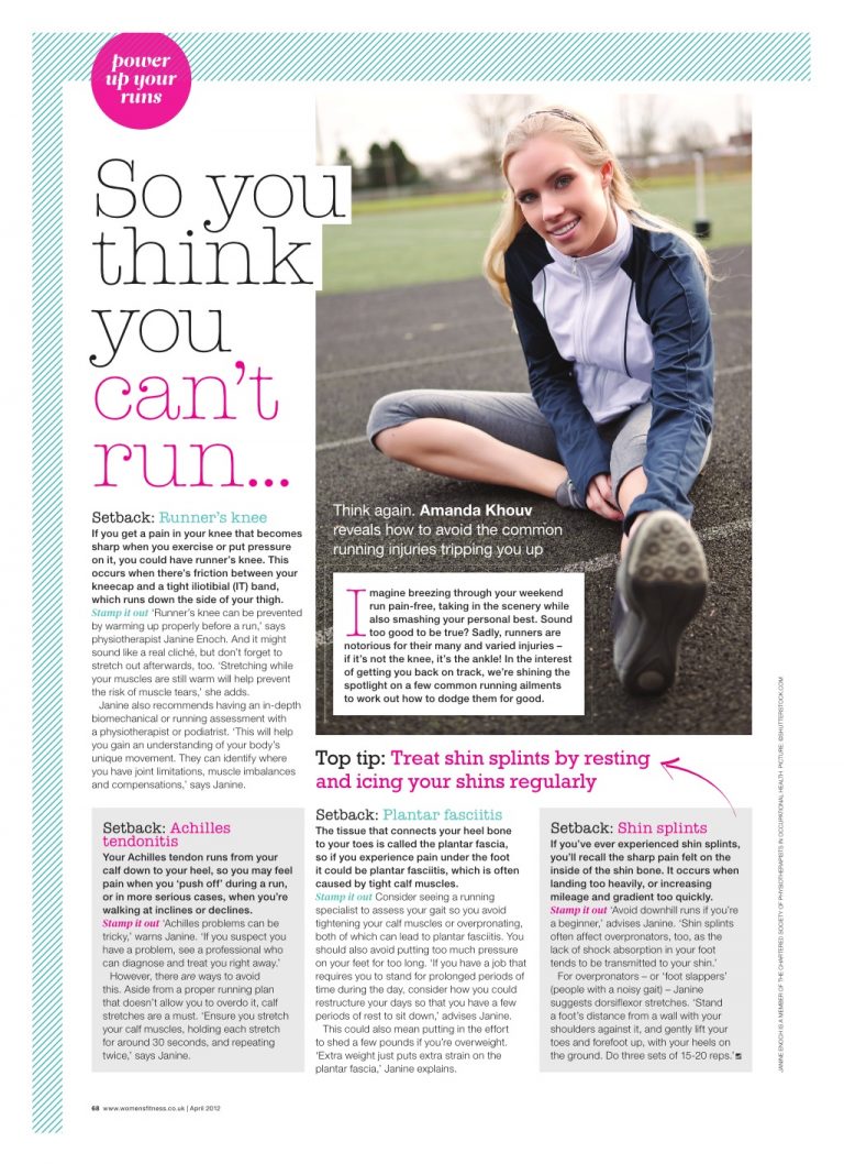 Vitality Physio featured in Women’s Fitness Magazine Vitality Physiotherapy