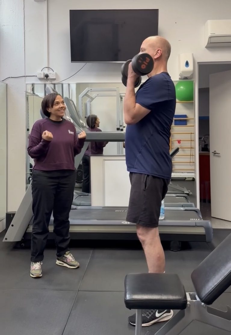 Tamara treating a patient